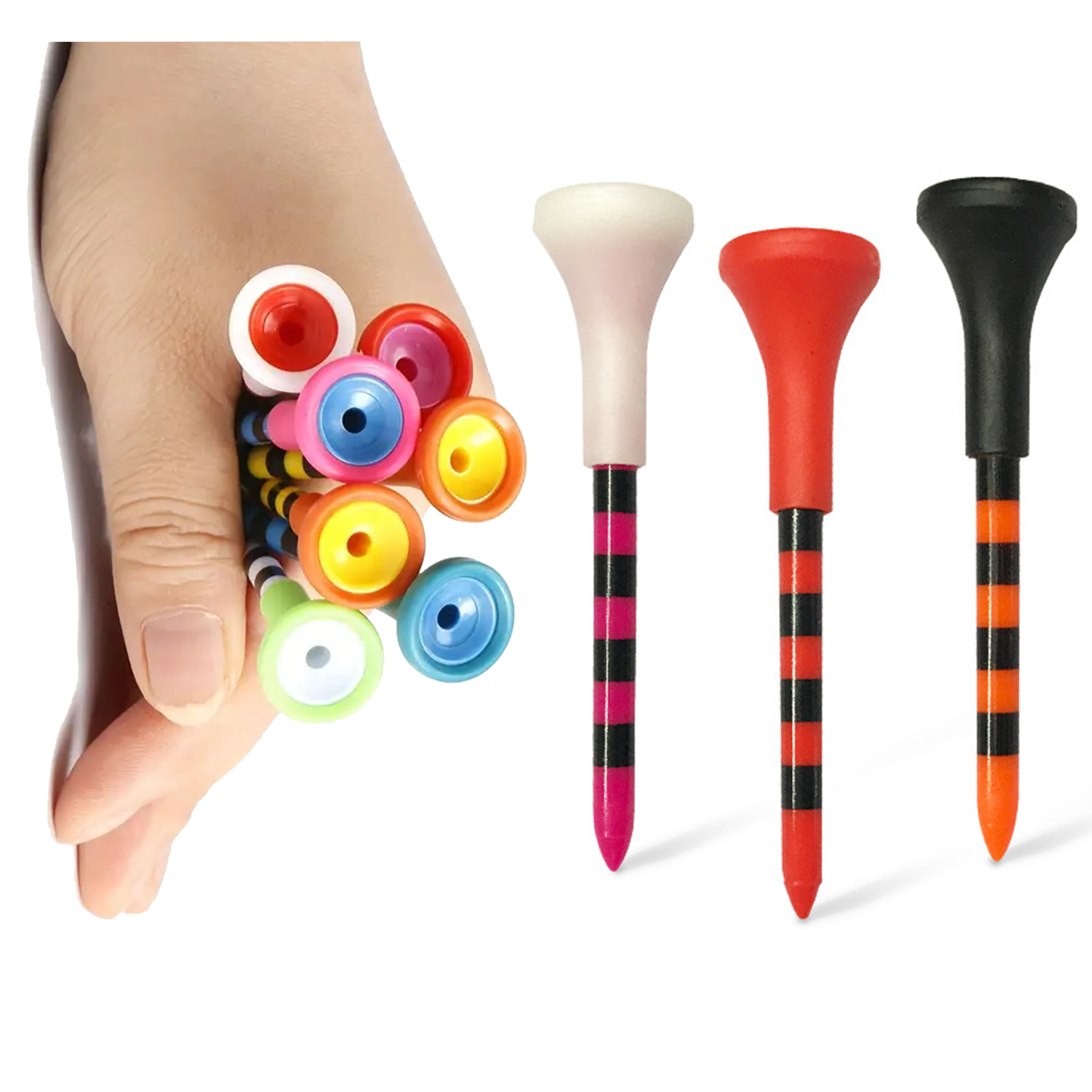 Unbreakable Colored Golf Tees 70/83mm Tee Holder Professional 