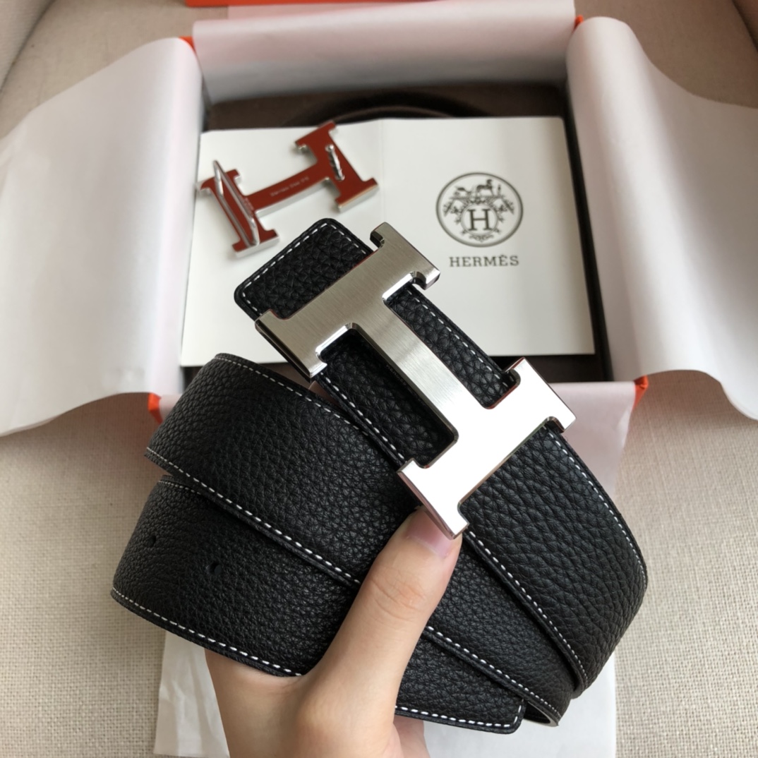 Hermes- OSCAR BELT BUCKLE & Double leather belt 38MM