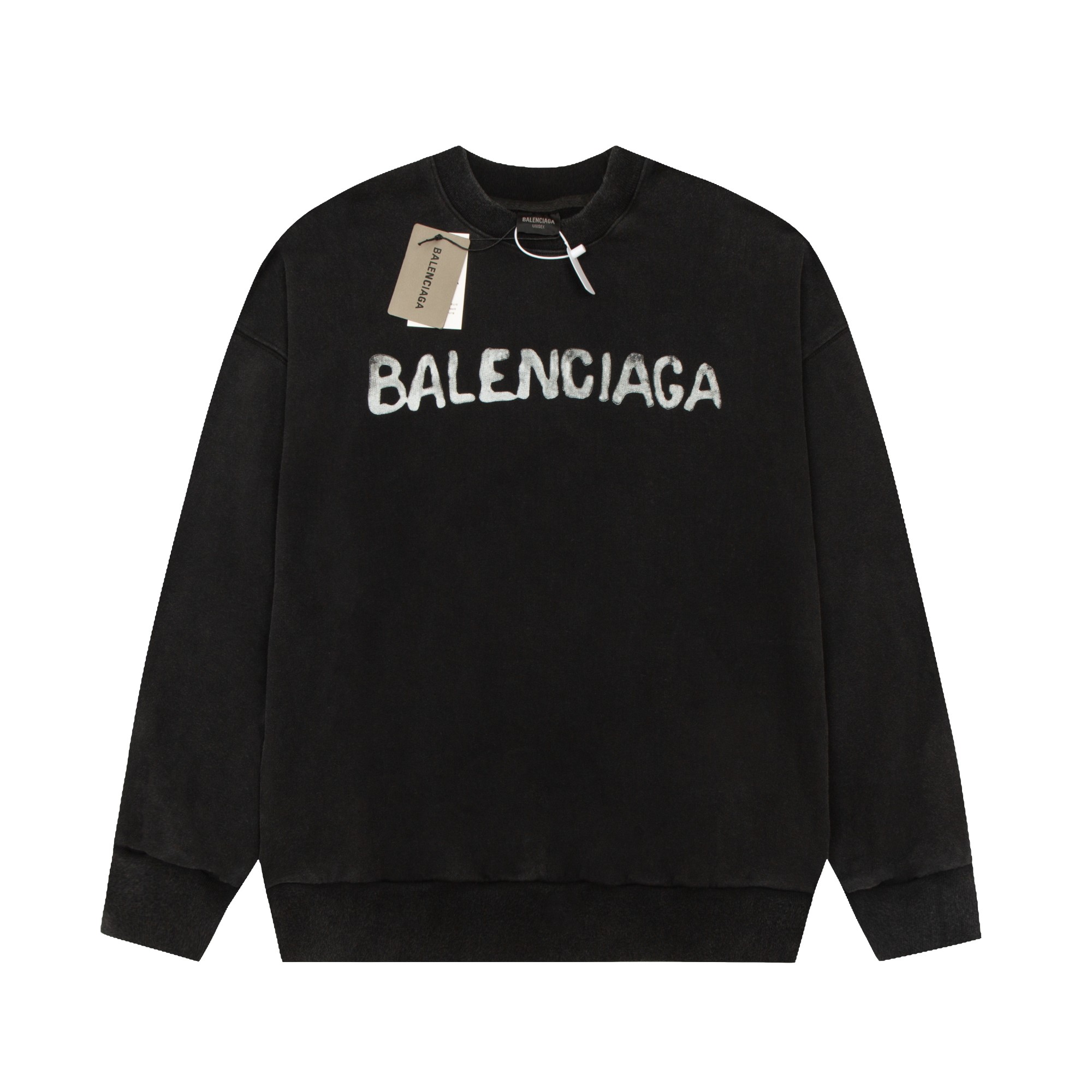 Balenciaga black crew neck sweatshirt
