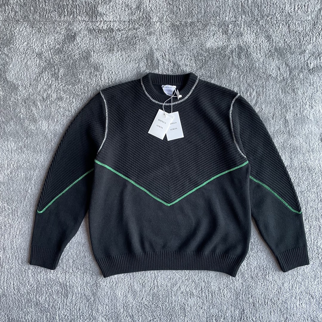 BV inverted triangle patchwork sweater