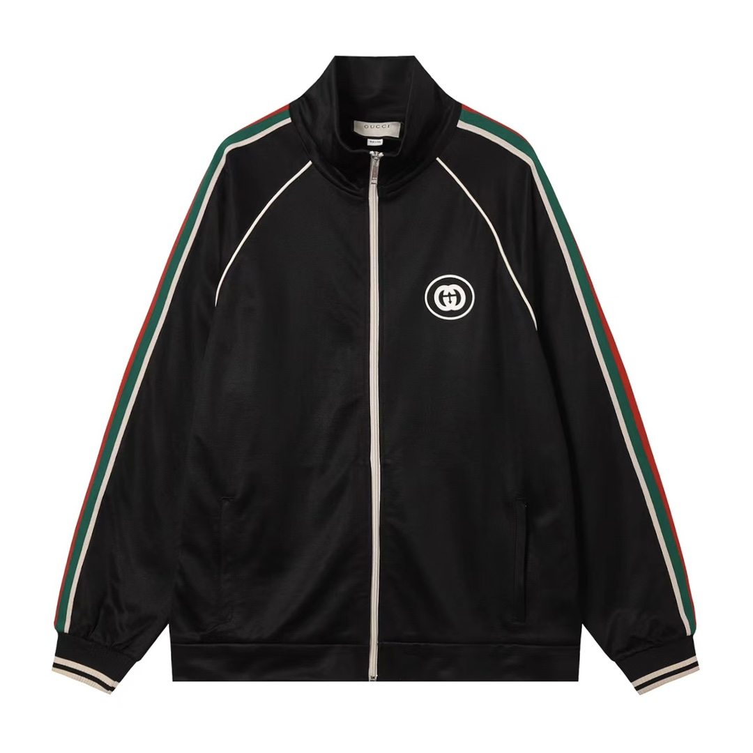 Gucci 23Fw red and green striped sports suit