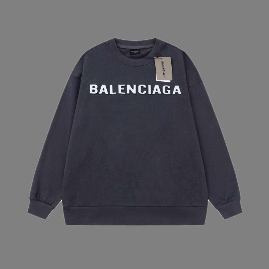 Balenciaga embossed reflective crew neck sweatshirt