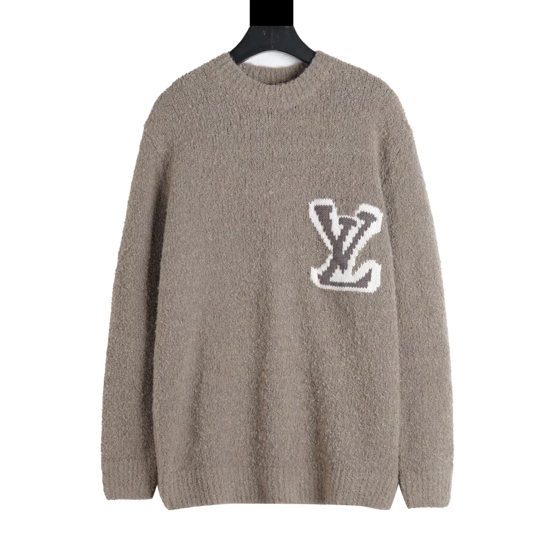 LV2023 new style big logo double line sweater