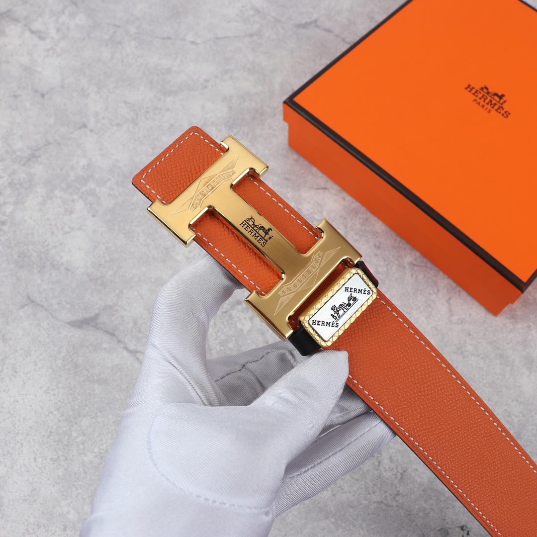 Hermès classic steel buckle belt