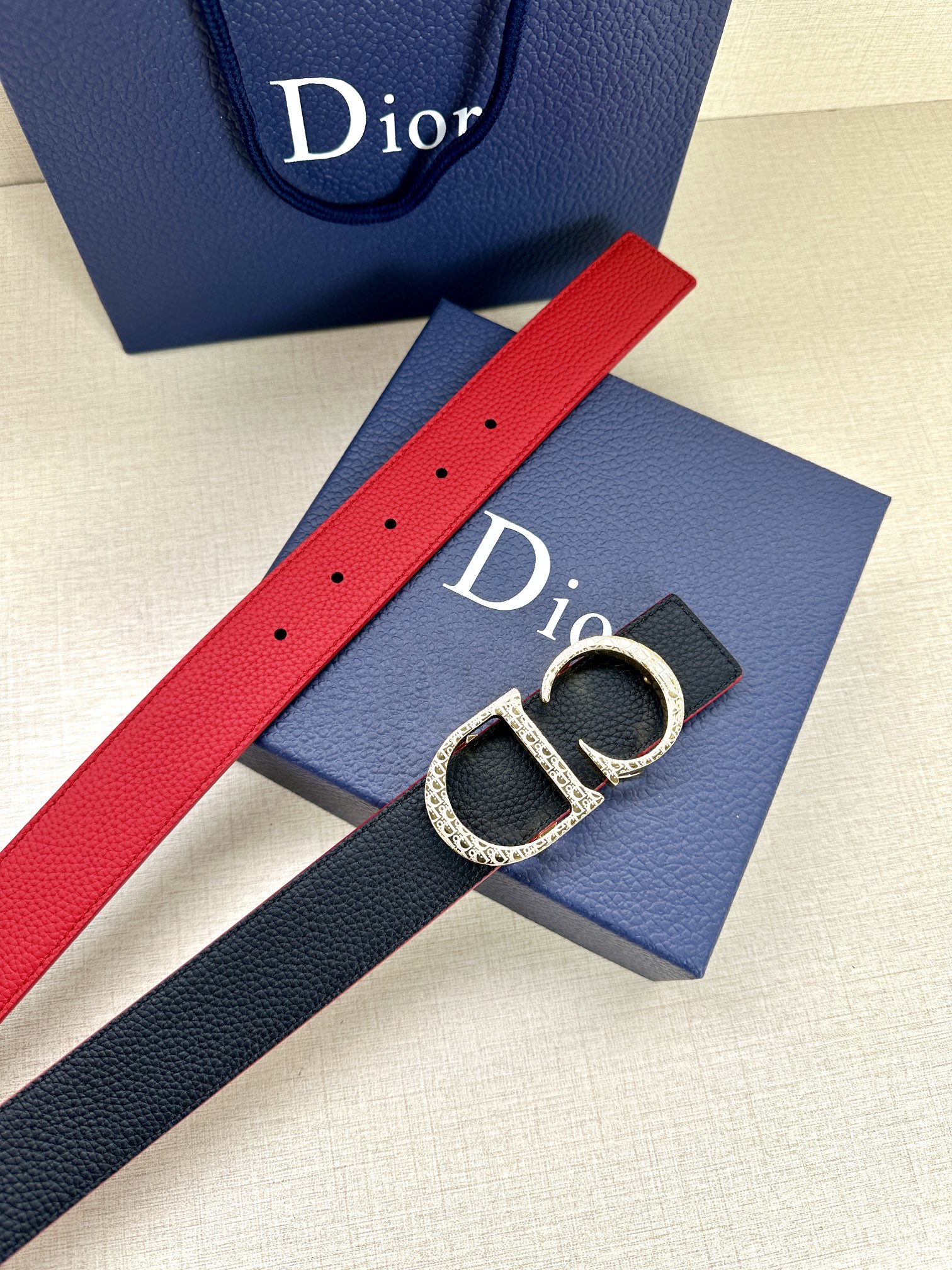 dior red black belts