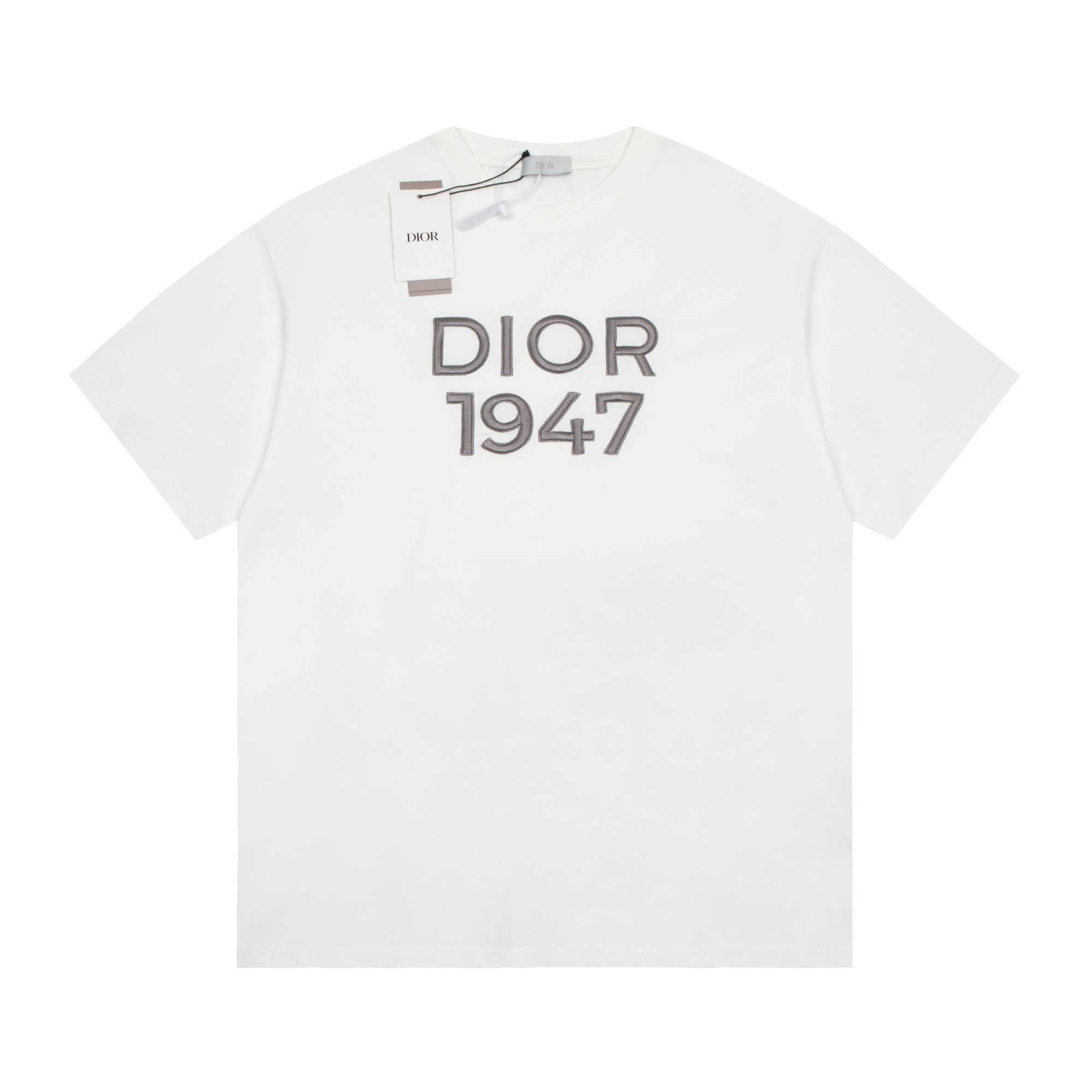 Dior 1947 graphic embroidered letter T-shirt