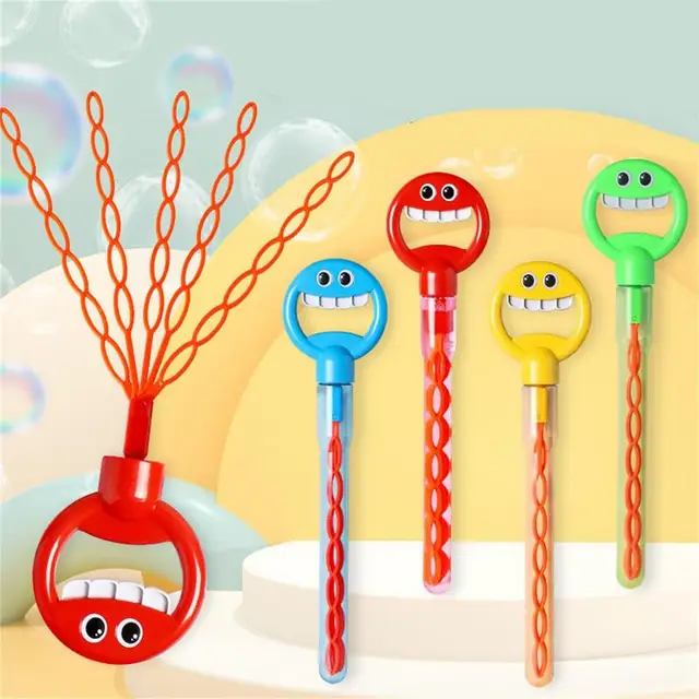Summer Hot Sale-49%OFF 32 Holes Handheld Smiling Face Bubble Stick 