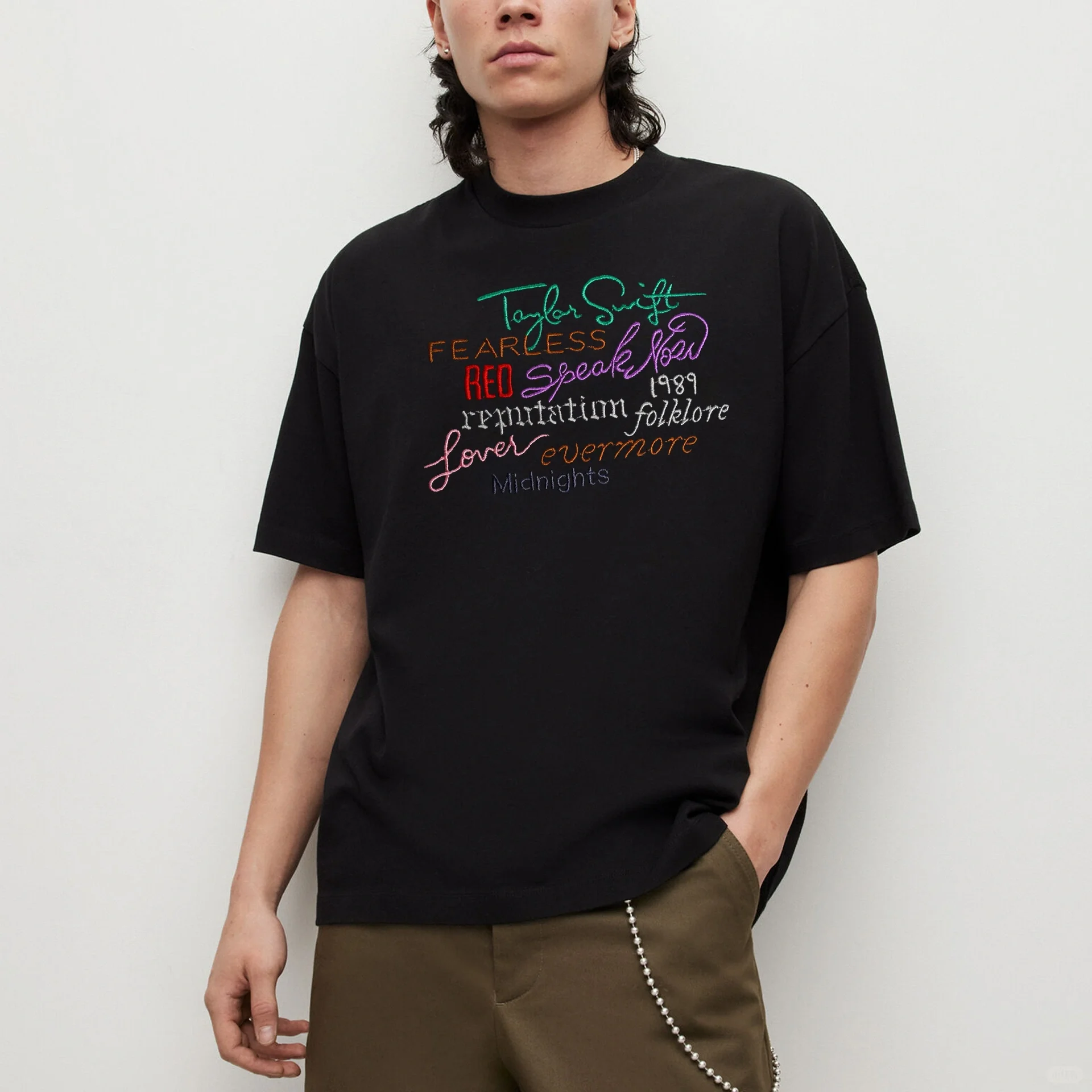 TS Embroidered Crew Neck T-shirt