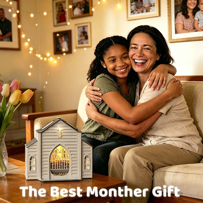 🔥2026 Mother's Day Gifts🎁 Church-Shaped Metal Bird Feeder with Solar Light
