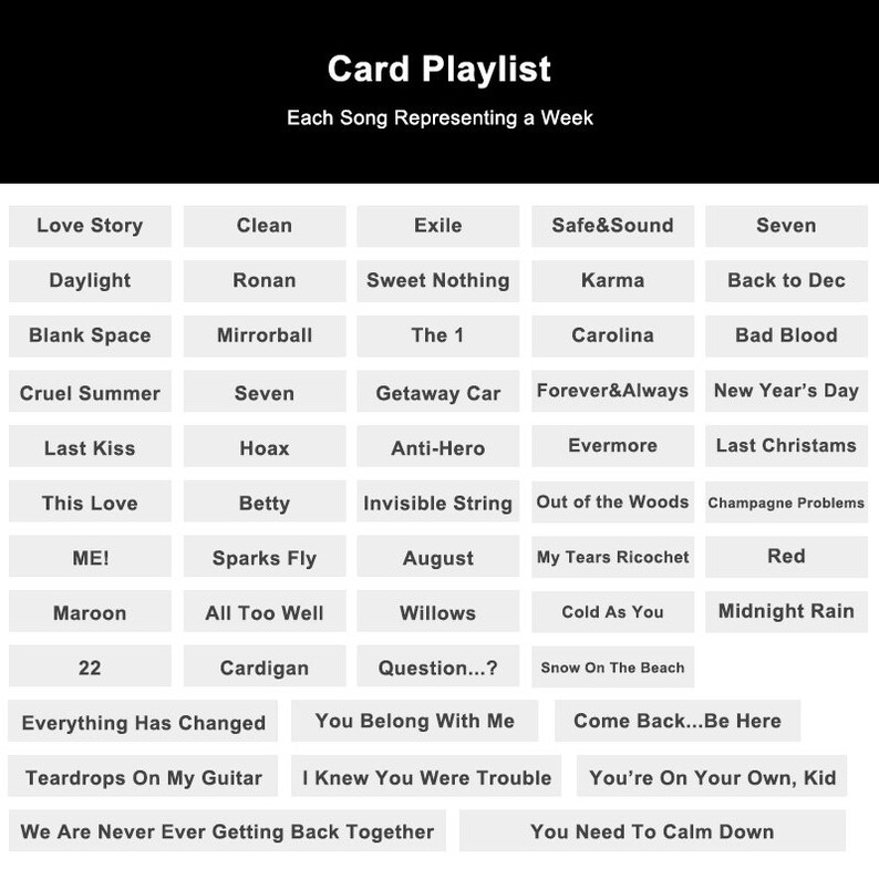 Swiftie Piano Calendar 2024 with Music Sheets