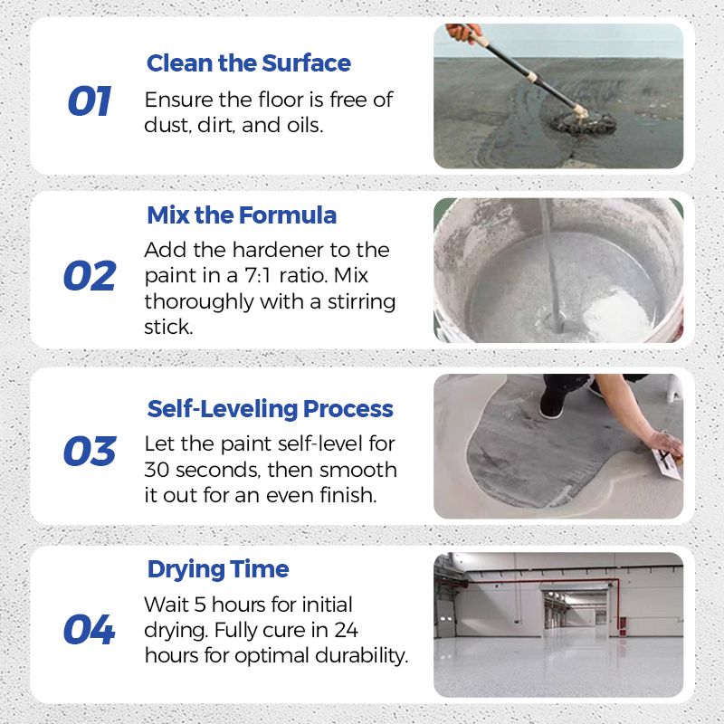 ✨Free brush🎁Wear-Resistant Anti-Slip Self-leveling Epoxy Floor Paint