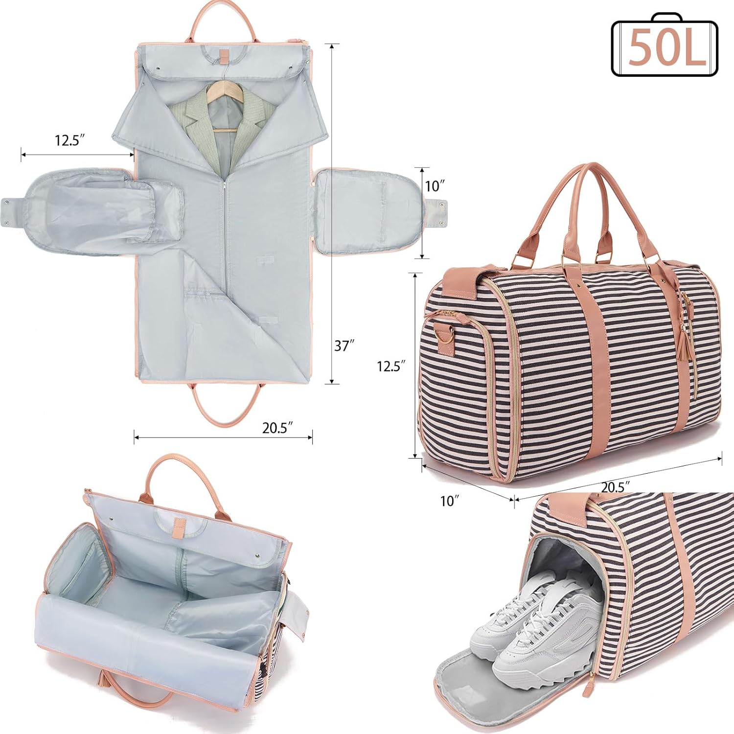 3 in 1 Foldable Garment Bag for Travel