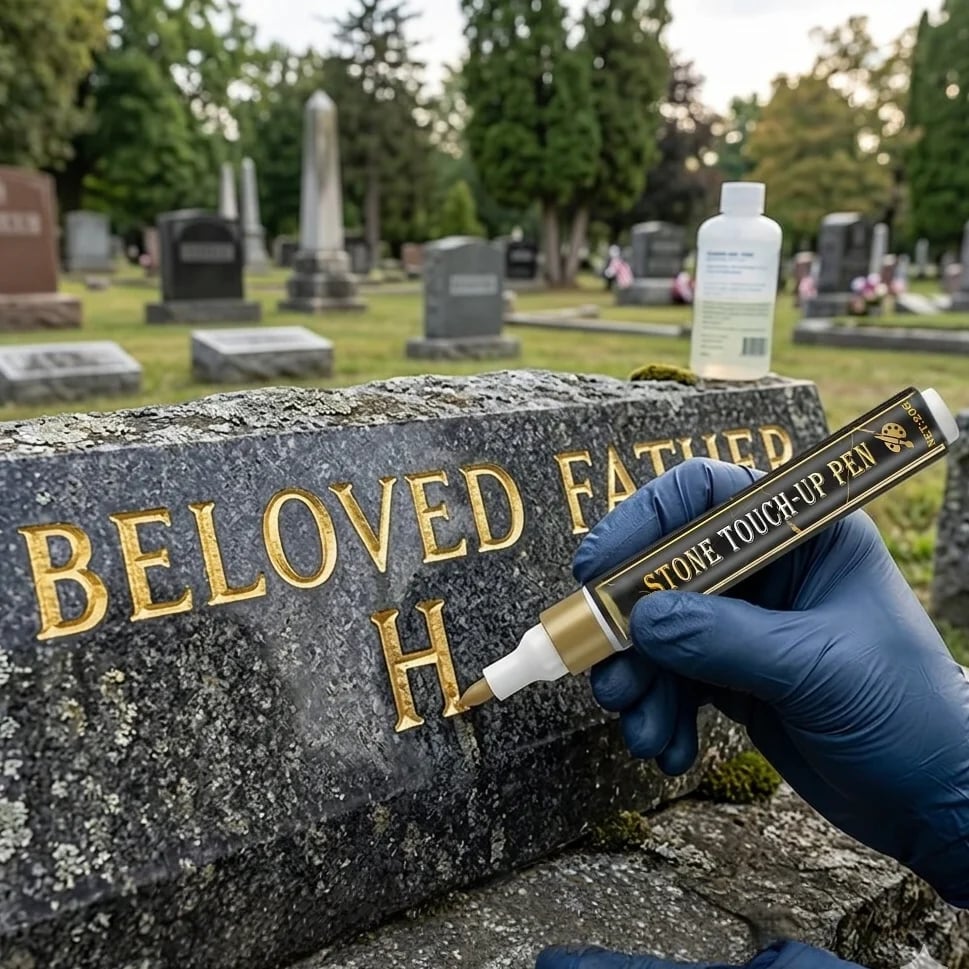 🔥Last Day 70% OFF-Golden Tombstone Marker Pen for Restoring Faded Grave Inscriptions🐦