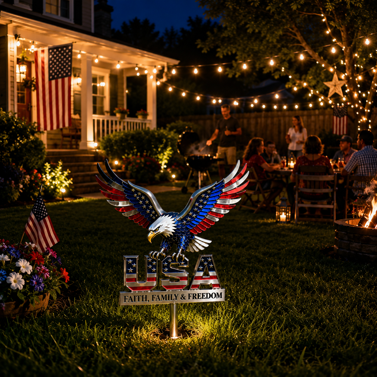 American Eagle Metal Sign - Personalized Gifts For Patriots