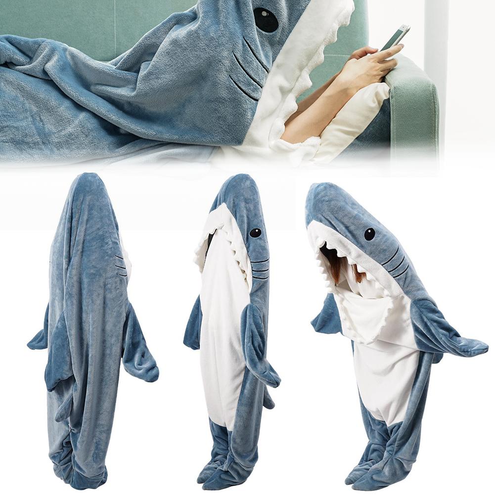 Wearable Shark Blanket Hoodie Cosplay