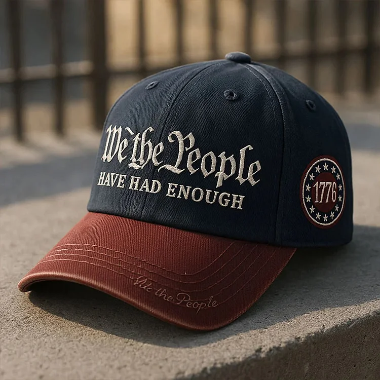 “We The People” Embroidered Statement Cap