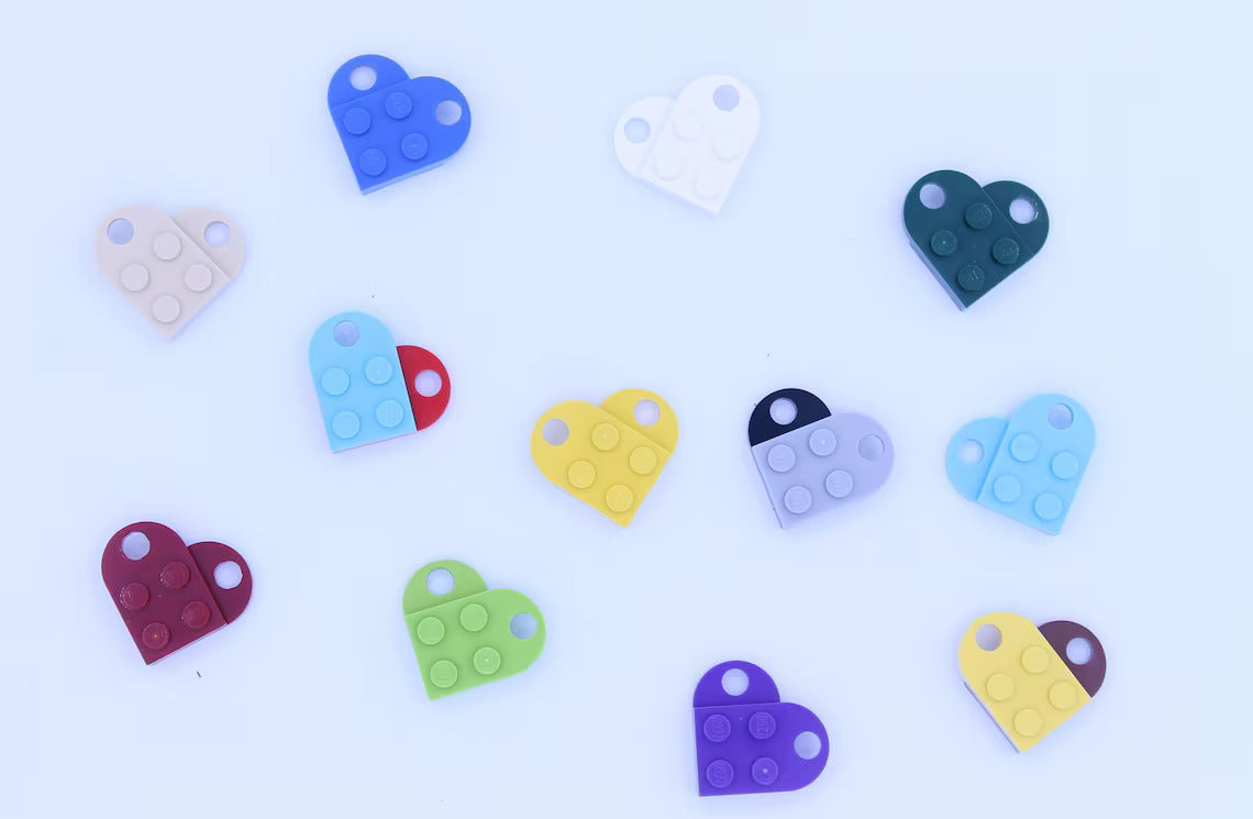 Brick Heart Keychain Set