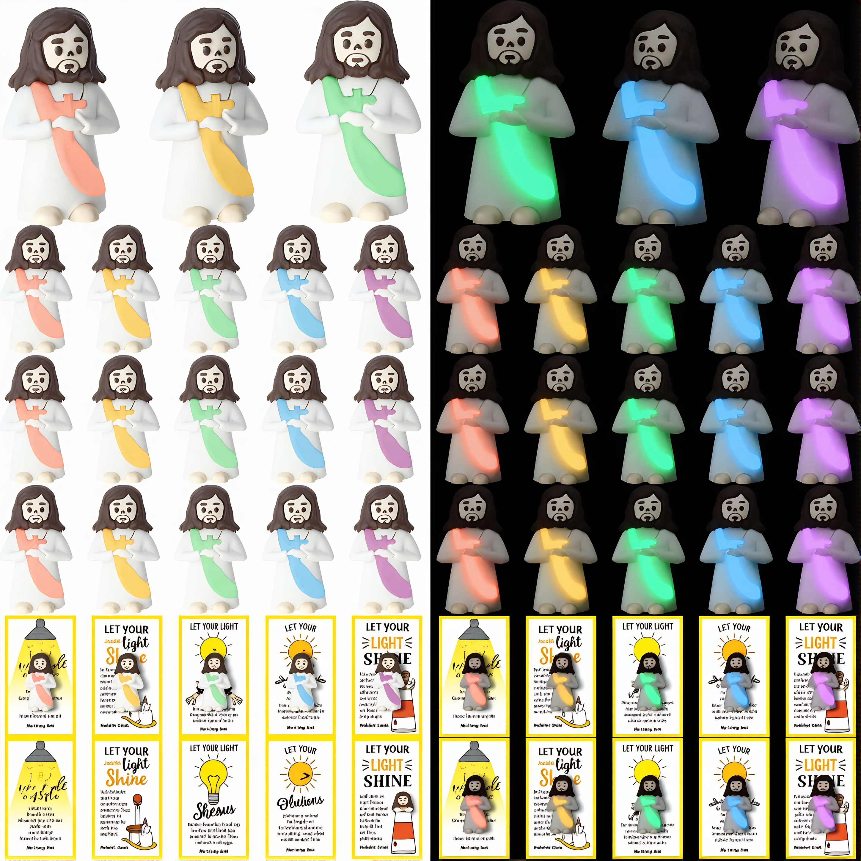 Glow in the Dark Mini Jesus Figurines