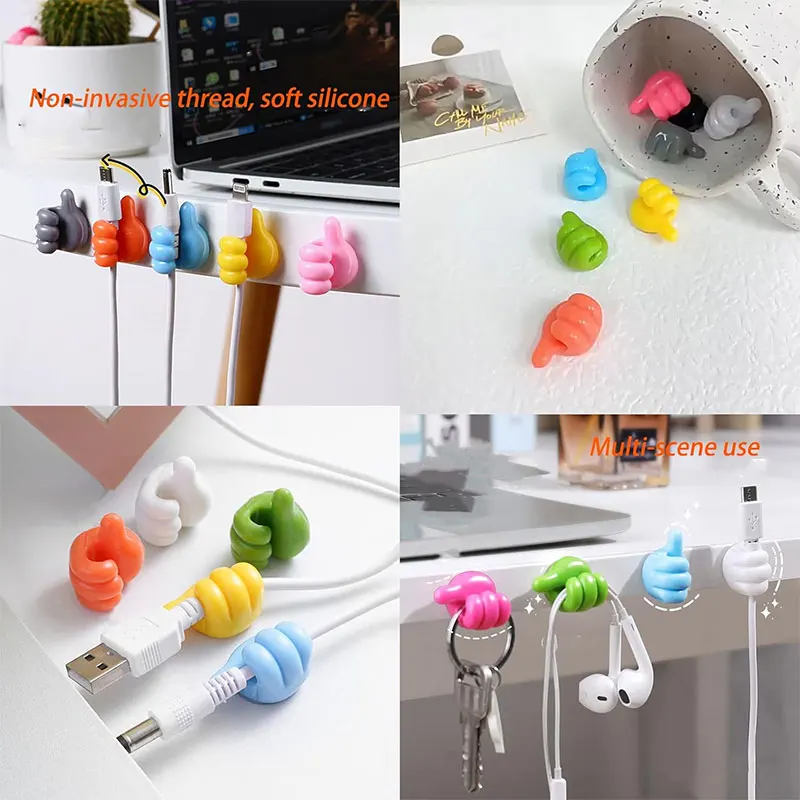 Multifunction Self Adhesive Thumb Hook(9 colors/set)