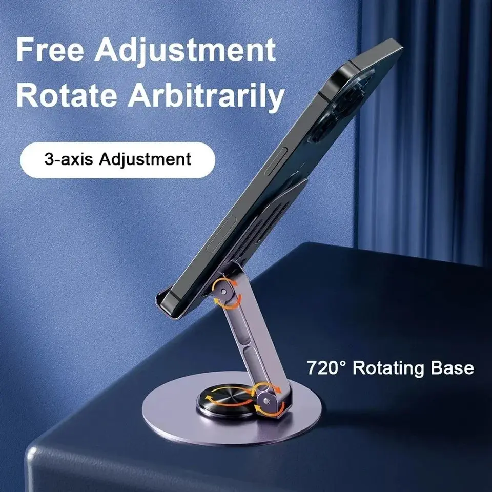 360° Rotation Adjustable Foldable Metal Phone Stand