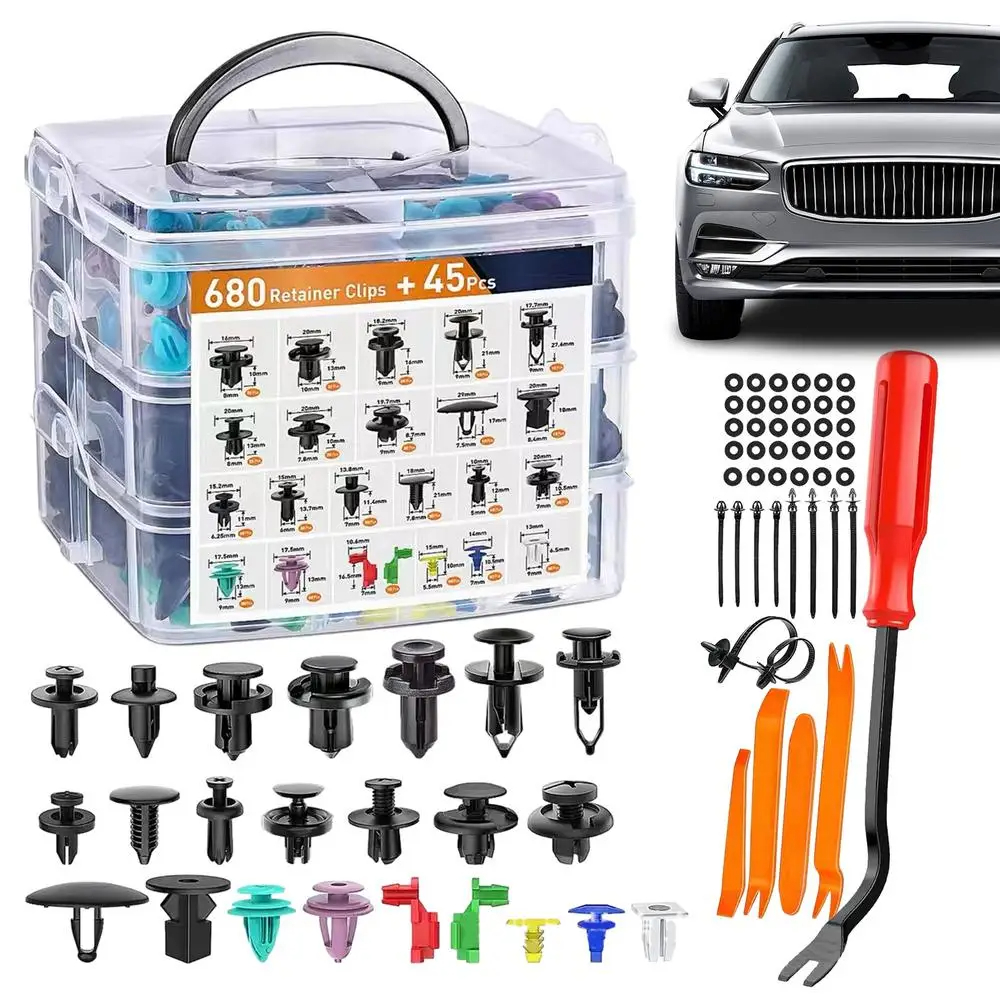 Universal Car Retainer Clips & Fastener Remover Set