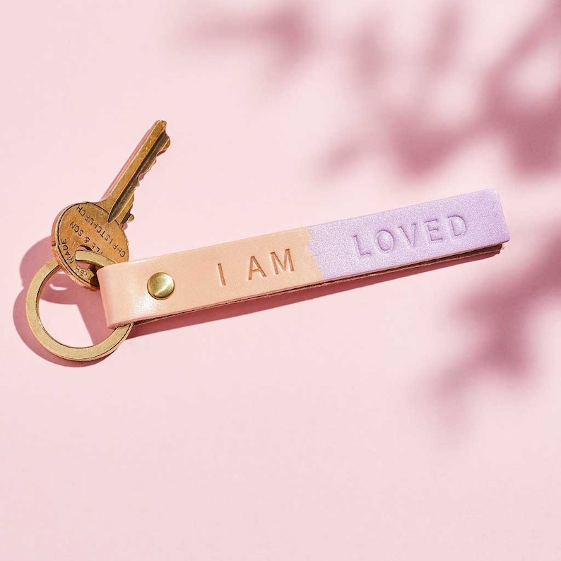 Positive Affirmations For Leather Keychains