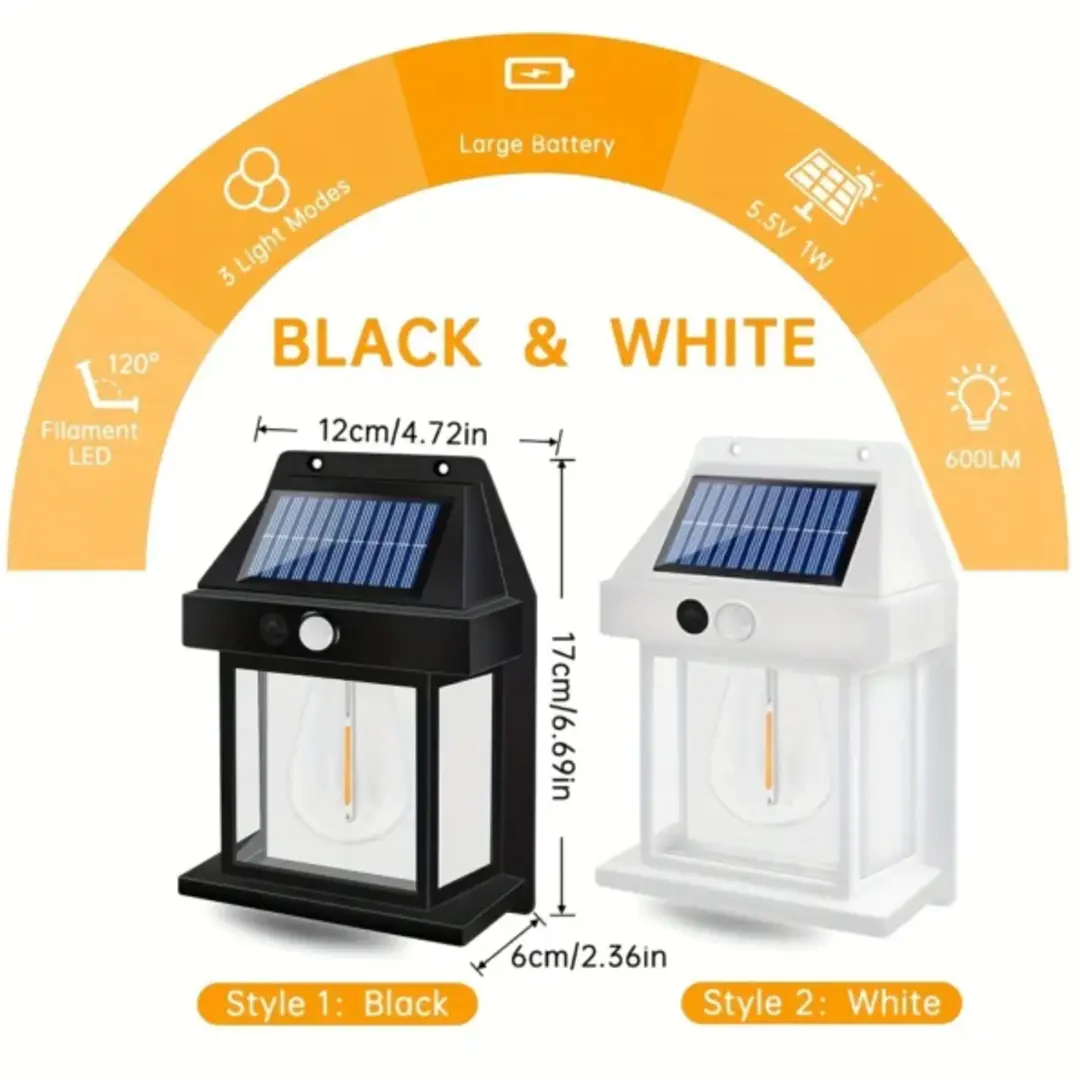 Outdoor Solar Tungsten Wall Light