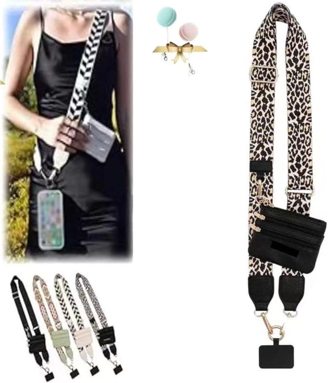 Phone Strap with Zippered Pouch