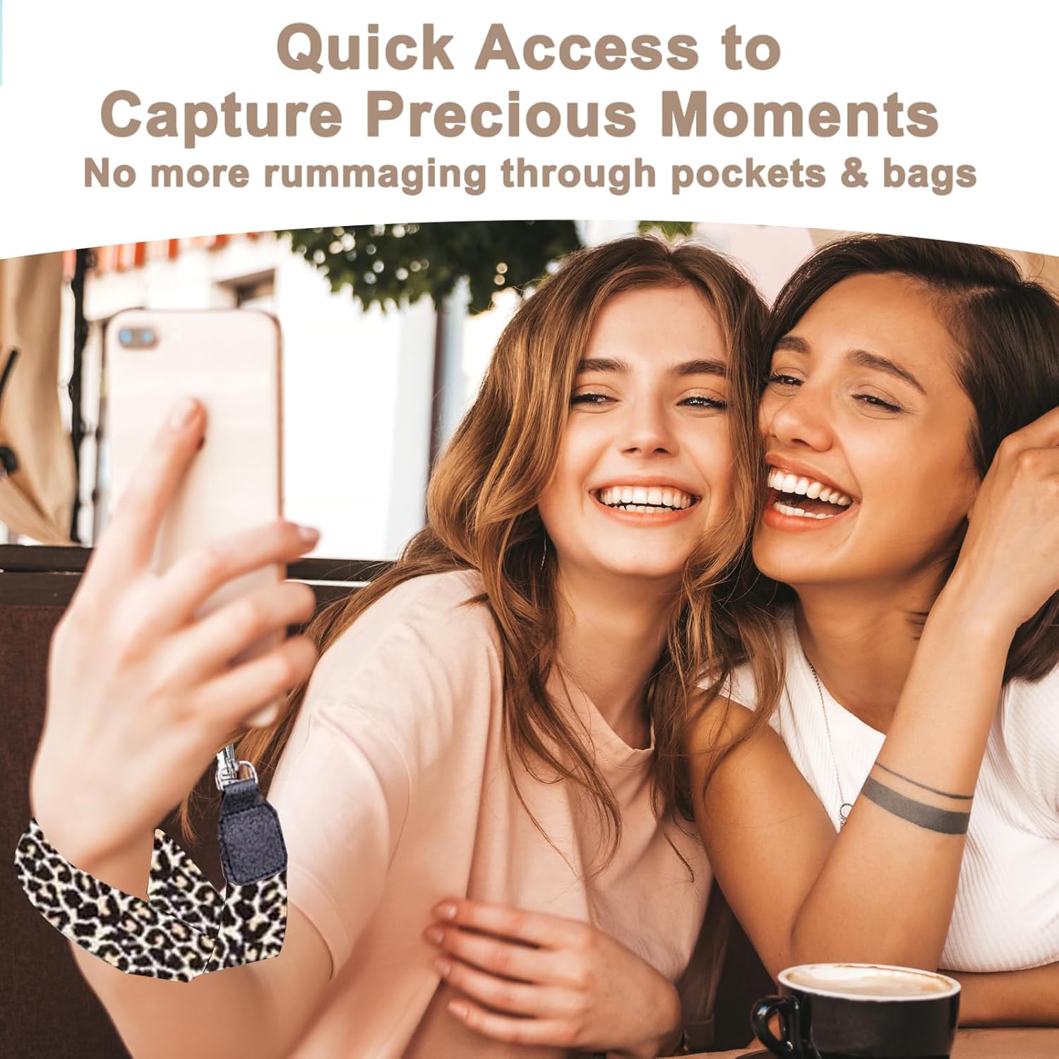 Phone Strap with Zippered Pouch