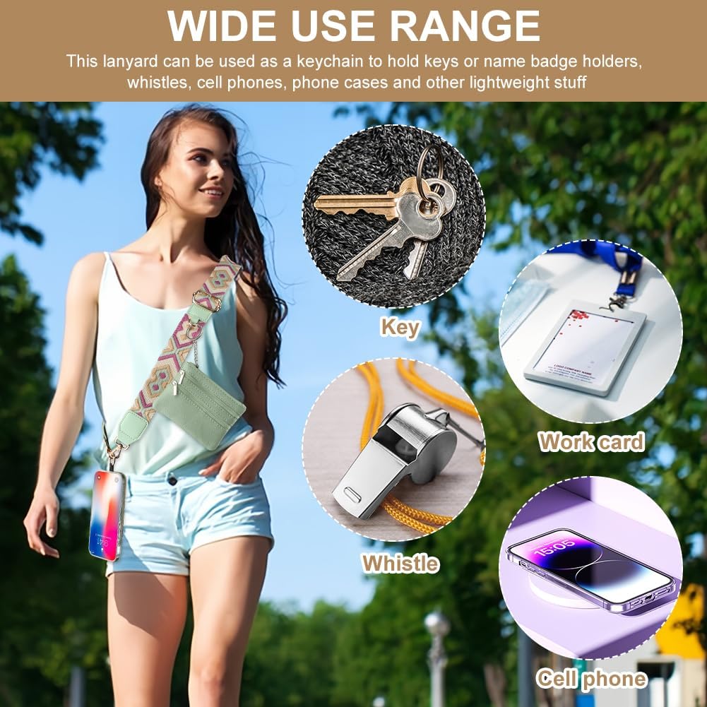 Phone Strap with Zippered Pouch