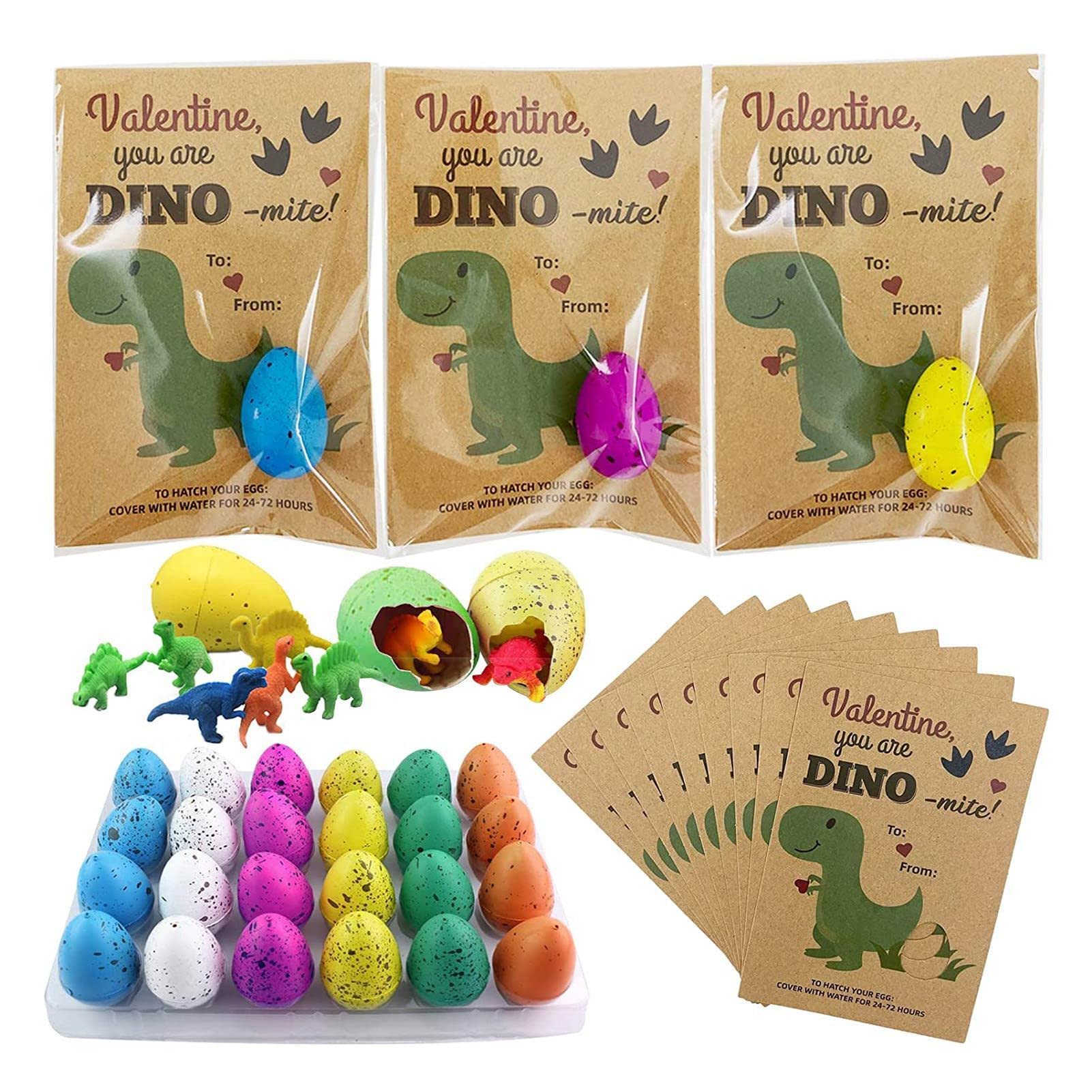 Hatching Dinosaur Eggs 🥚- Fun Dinosaur Valentine's Day Kids Trading Cards 🦕