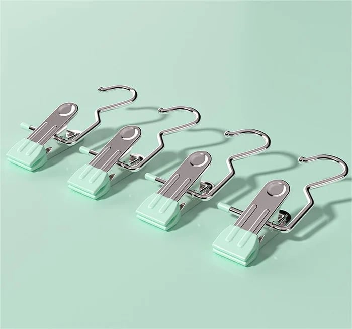 💥Anti-rust Clip Space-saving Clothespin Hat Pants Storage Hanging Travel Hook