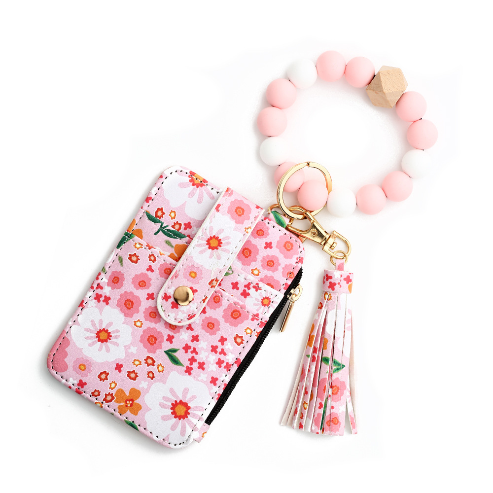 2024 New Women's Floral Keychain Wristlet Wallet(30% OFF Today!!!)