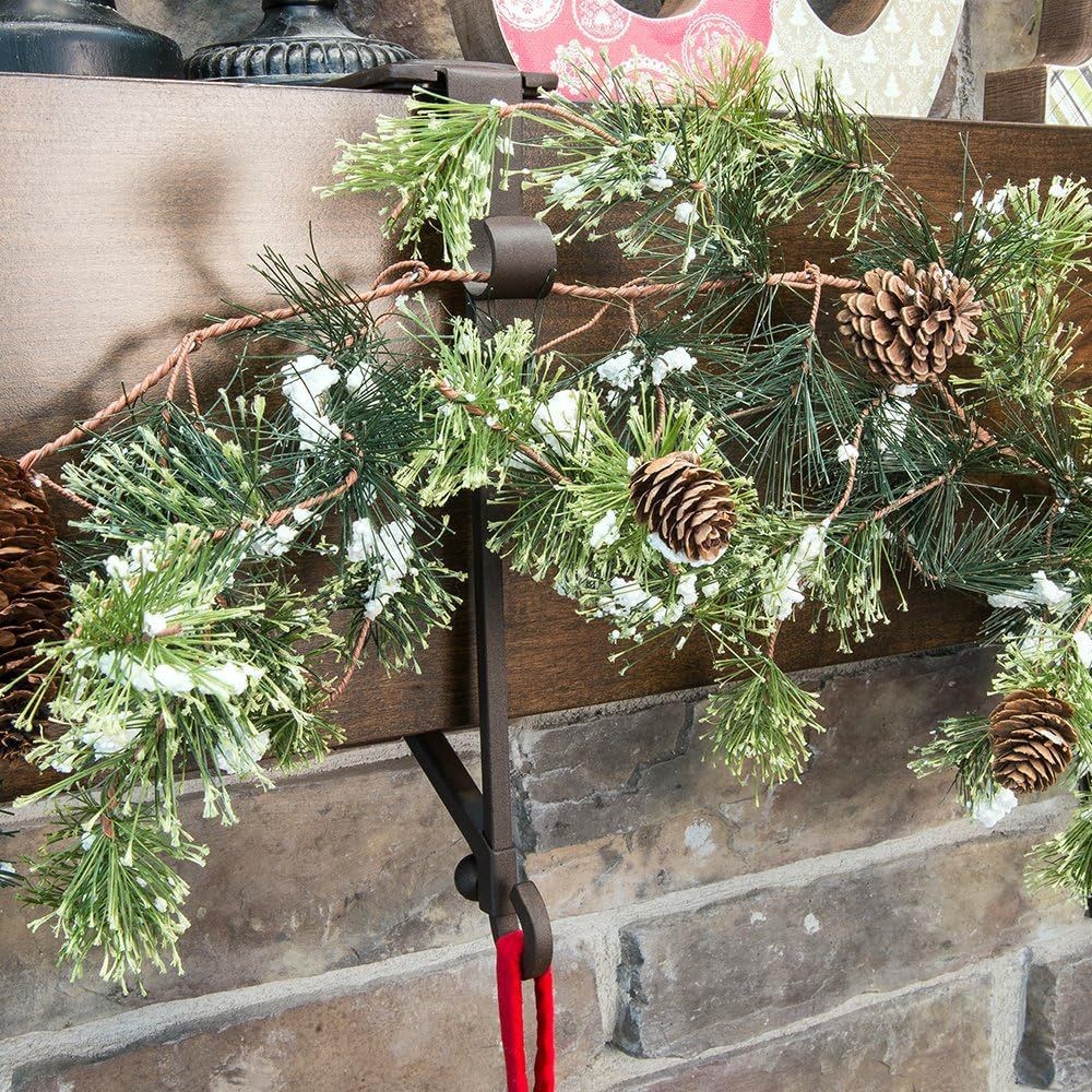 2024 New Heavy duty 2-in-1 garland and stocking hangers