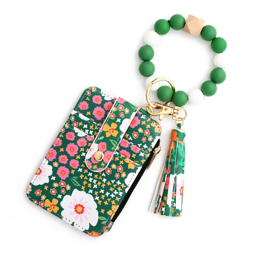 2024 New Women's Floral Keychain Wristlet Wallet(30% OFF Today!!!)