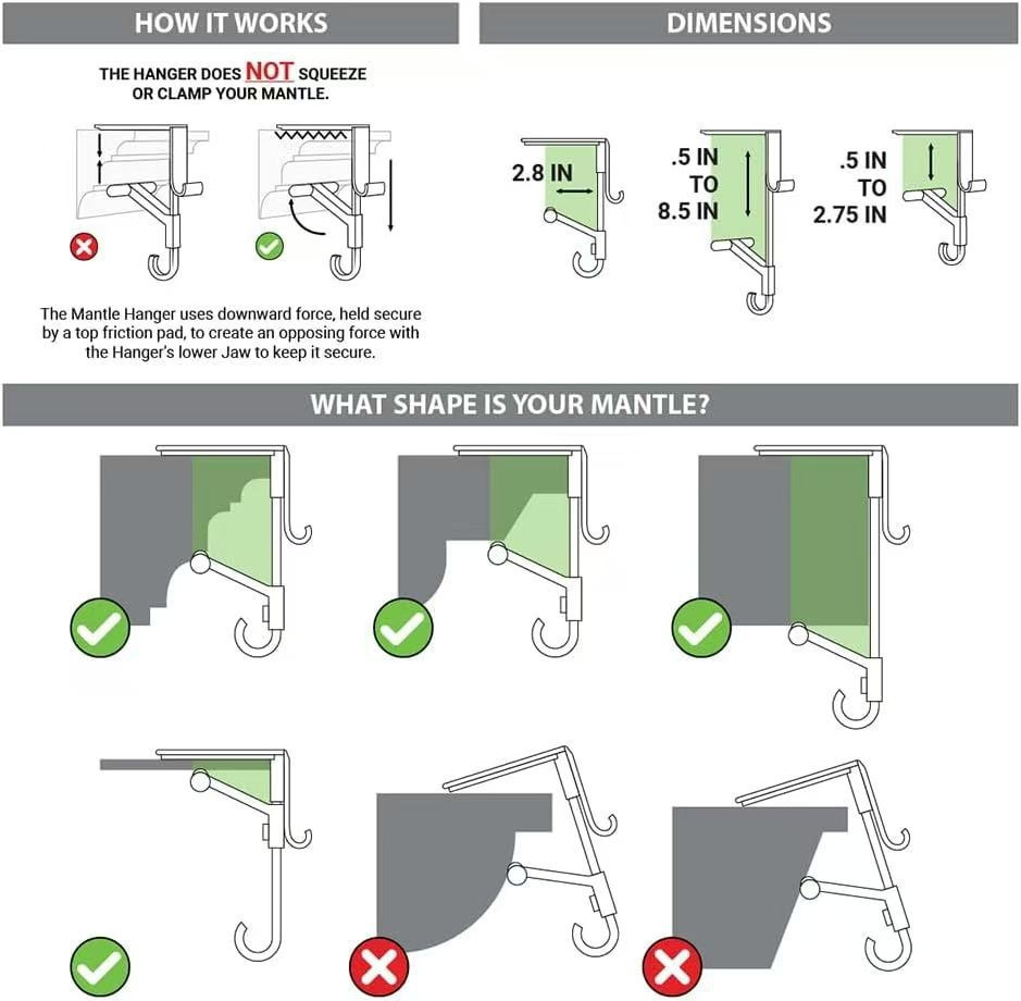 2024 New Heavy duty 2-in-1 garland and stocking hangers