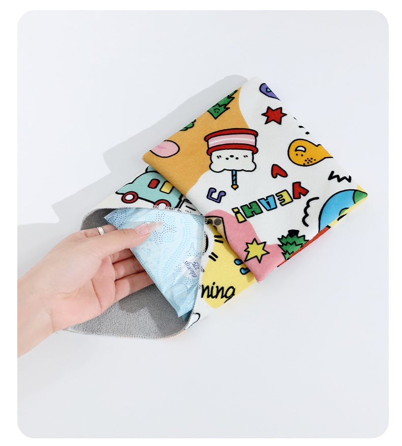 🌟 Flat Open Makeup Bag & Self-Adhesive Cloth ✈️💄📸