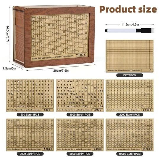 🎁Last Day Sale 50% OFF🎁Cash Vault Wooden Savings Box