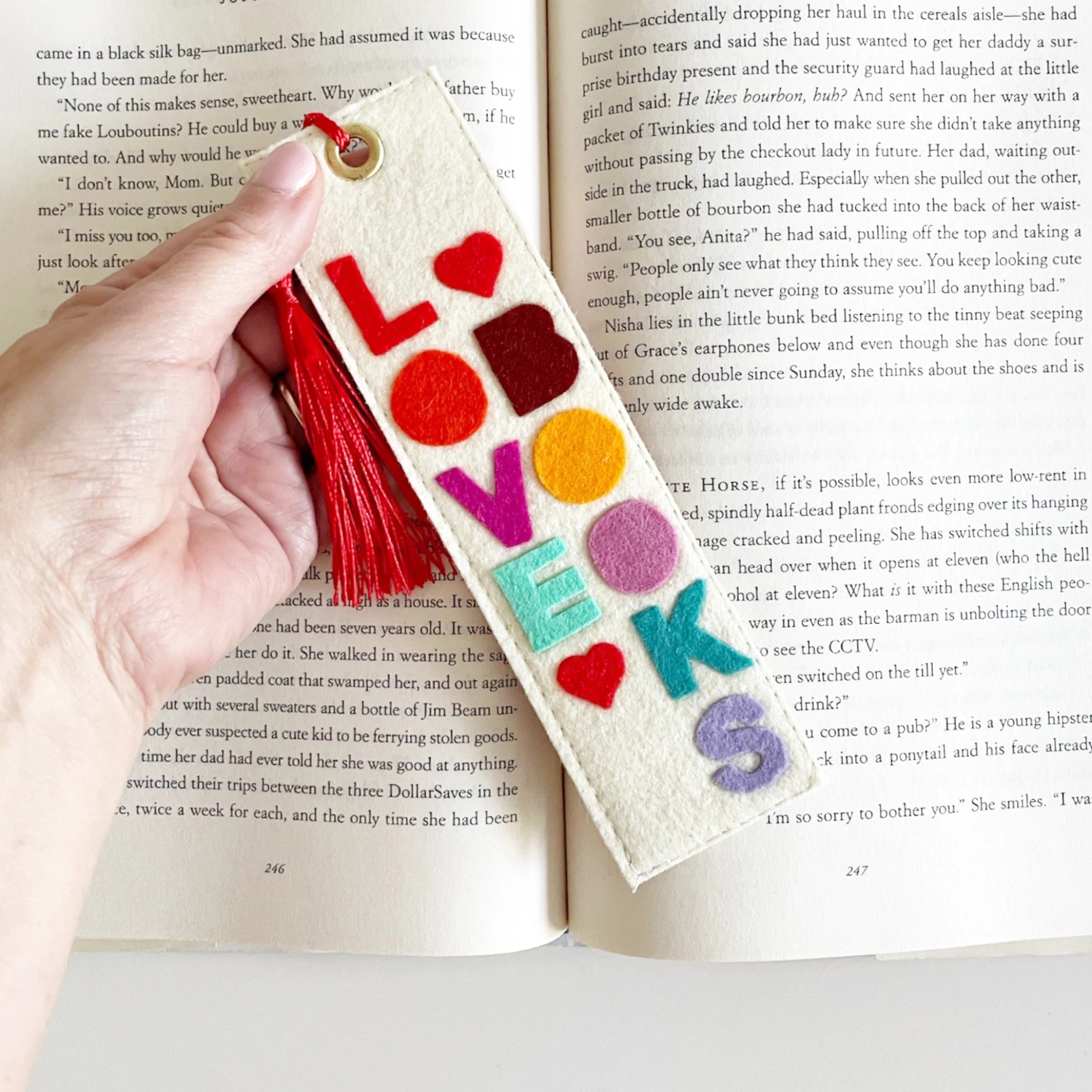 -Personalized Hand Embroidered Book Mark