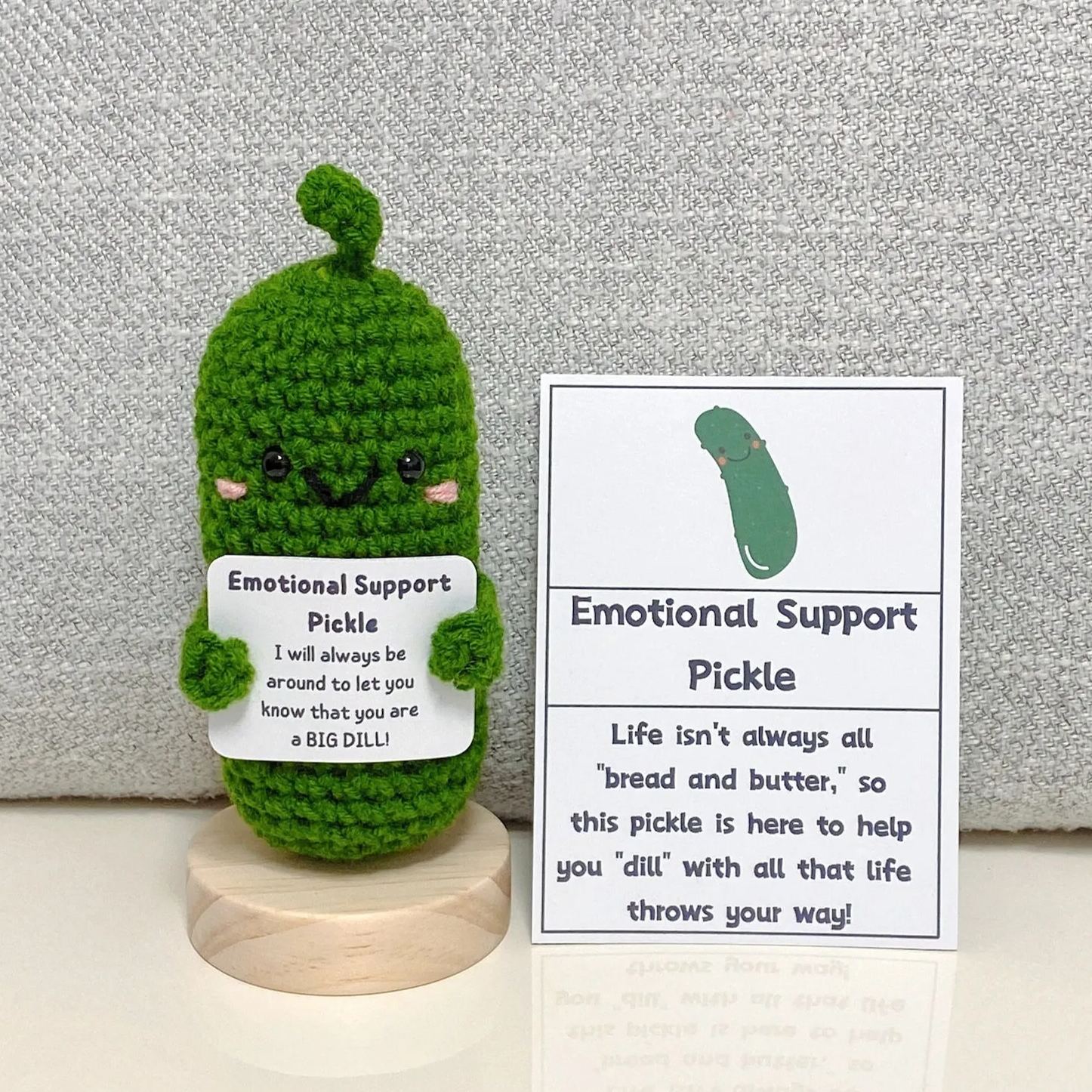 🥒Handmade Emotional Support Crochet Pickled Cucumber Gift