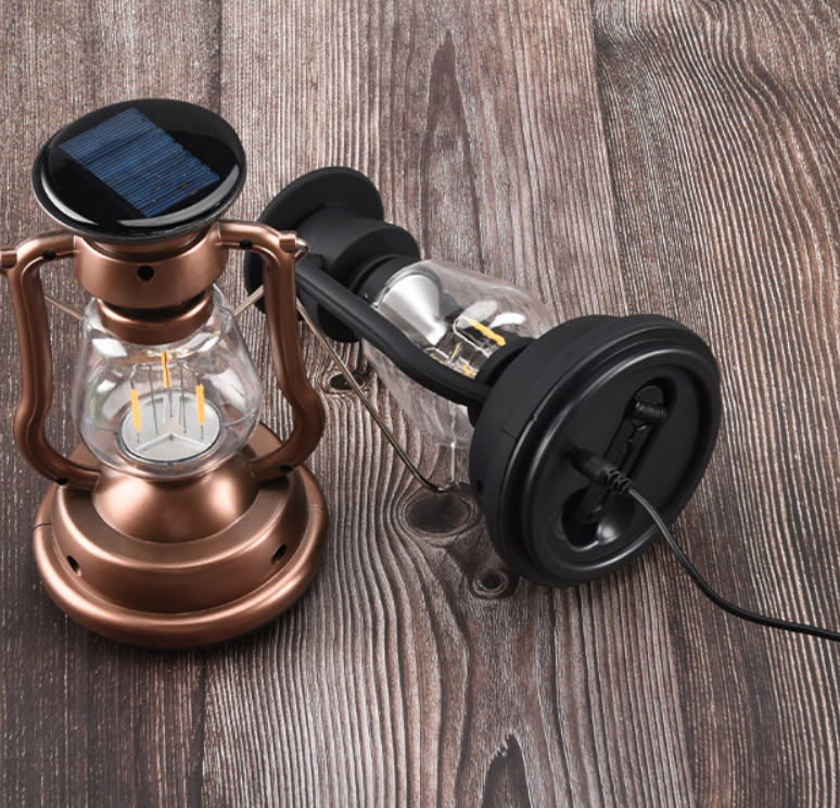 Vintage LED Solar And Hand Crank Lamp(50% OFF today!!!)