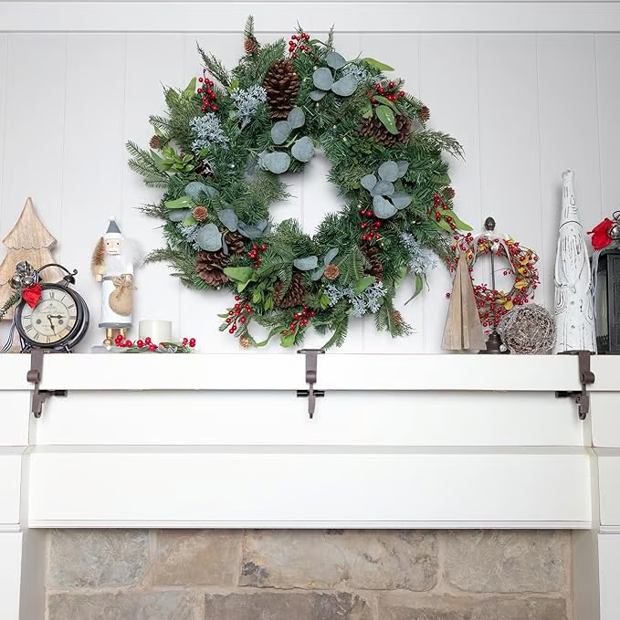 2024 New Heavy duty 2-in-1 garland and stocking hangers
