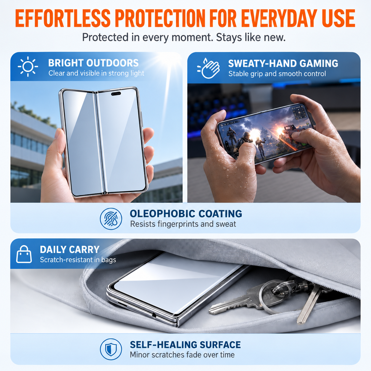 iPhone Duo Matte Inner Screen Protector Anti-Glare EPU Film with Installation Tray