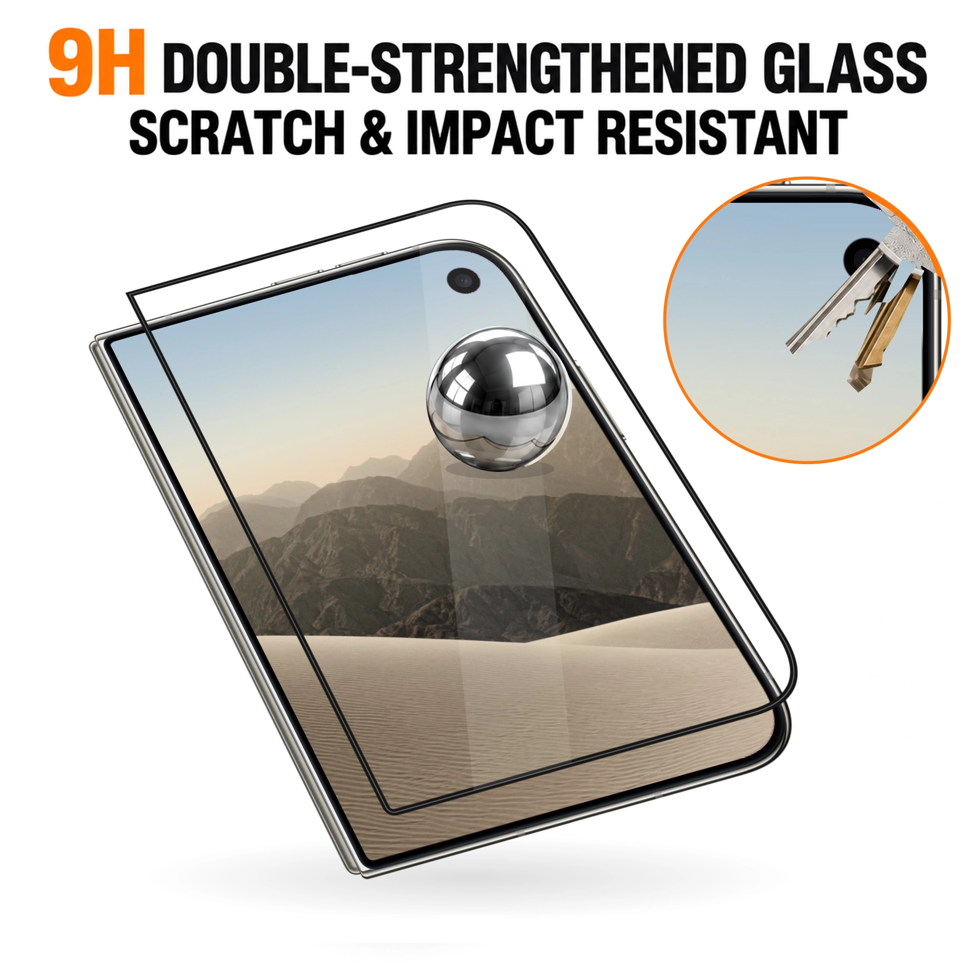 9H double-strengthened iPhone Duo tempered glass screen protector for everyday scratch resistance