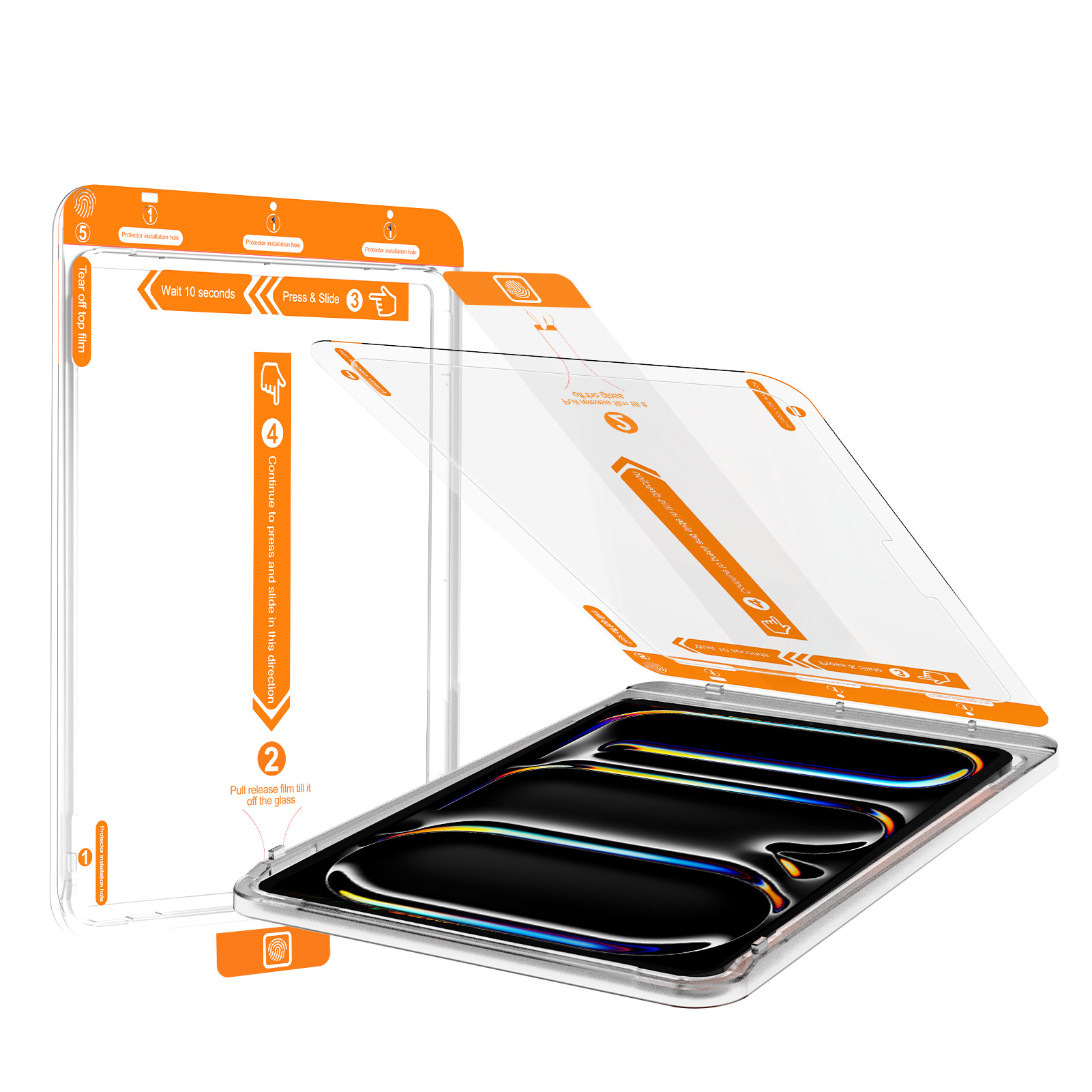 iPad Pro 2024 HD Screen Protector with Easy-install Tray