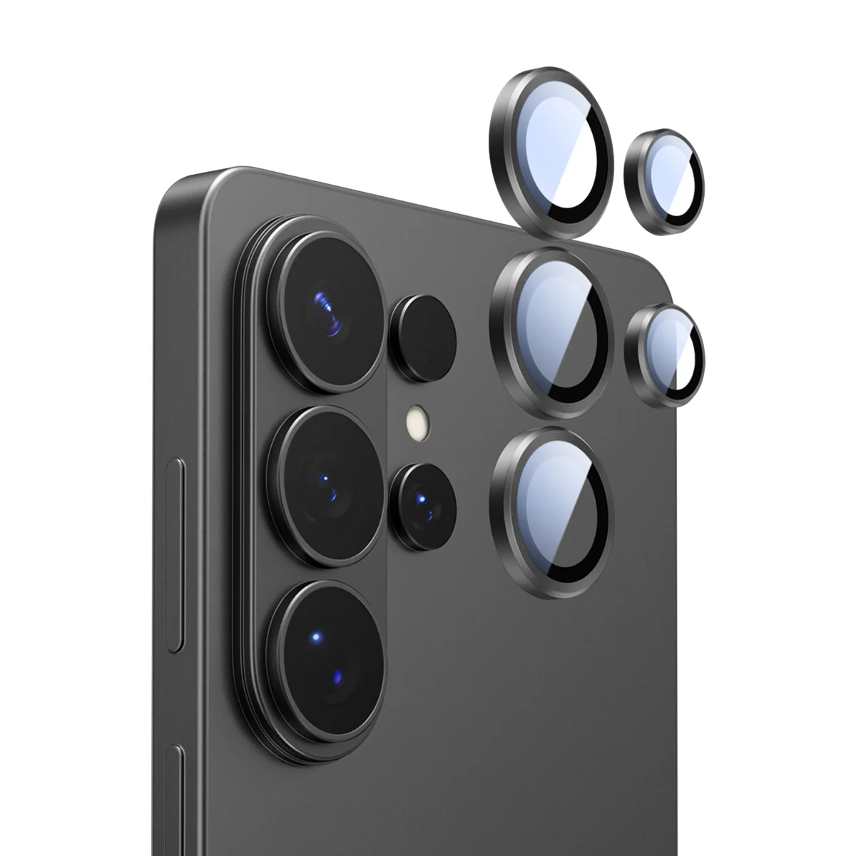 Mohave EZ Fit Camera Lens Protector for Galaxy S26 / S26+ / S26 Ultra - 9H Tempered Glass with Metal Ring & Easy Installation Tray