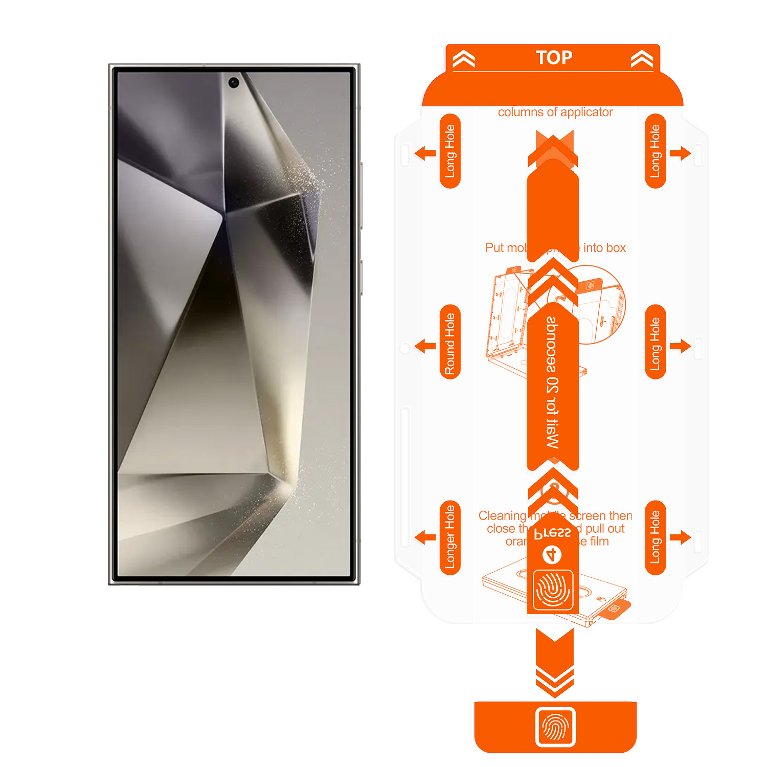 Galaxy S24 Ultra Glass Screen Protector with Easy-install Magicbox