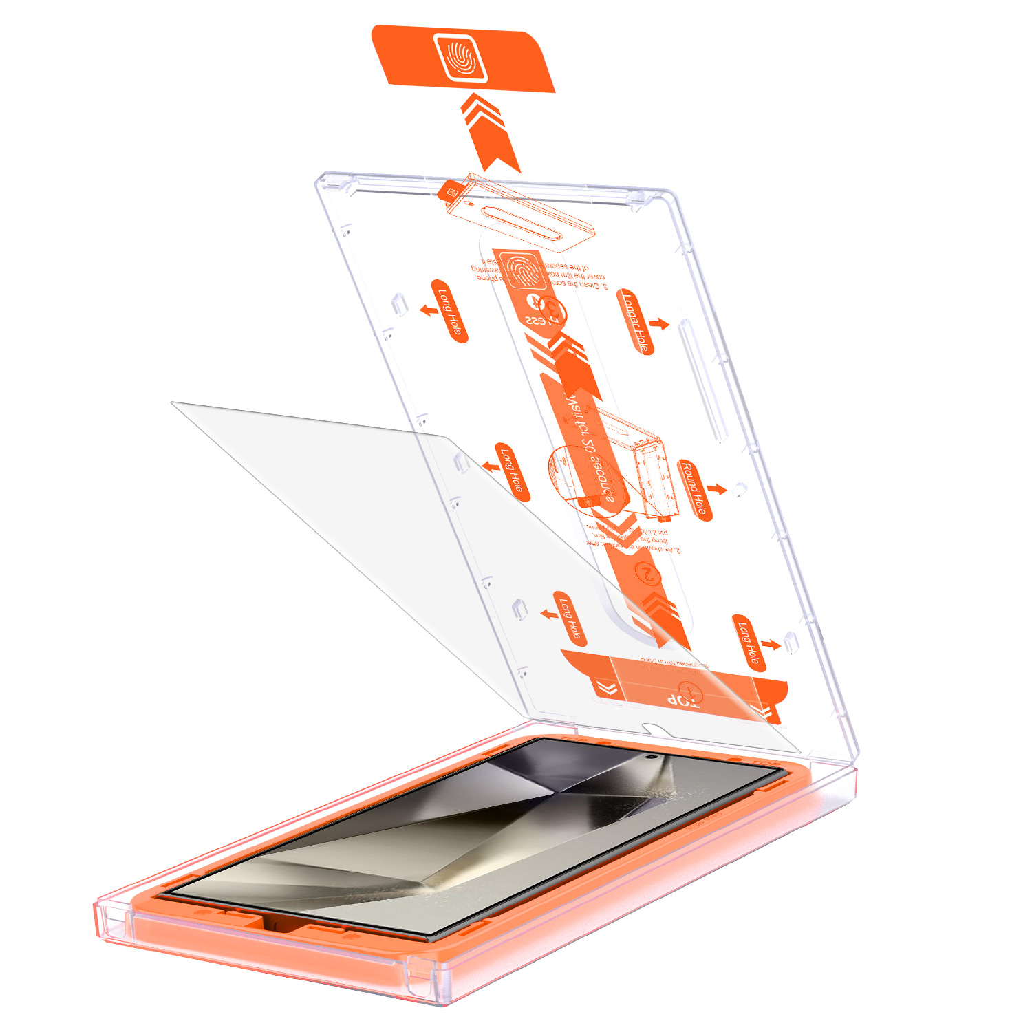 Galaxy S24/S24+ HD Clear Tempered Glass Screen Protector installation and fit