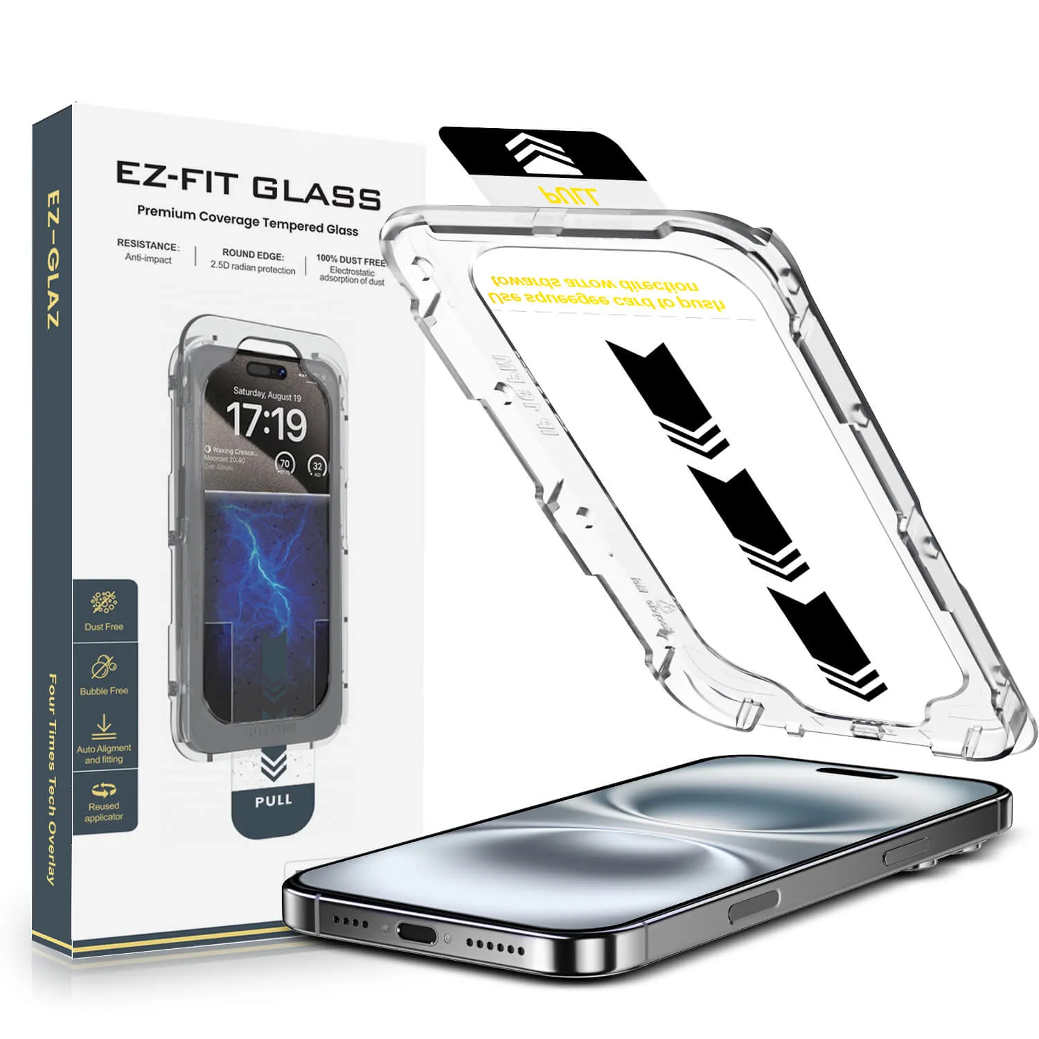 iPhone 11/12/13/14/15/16 Screen Protector with Easy-install Box