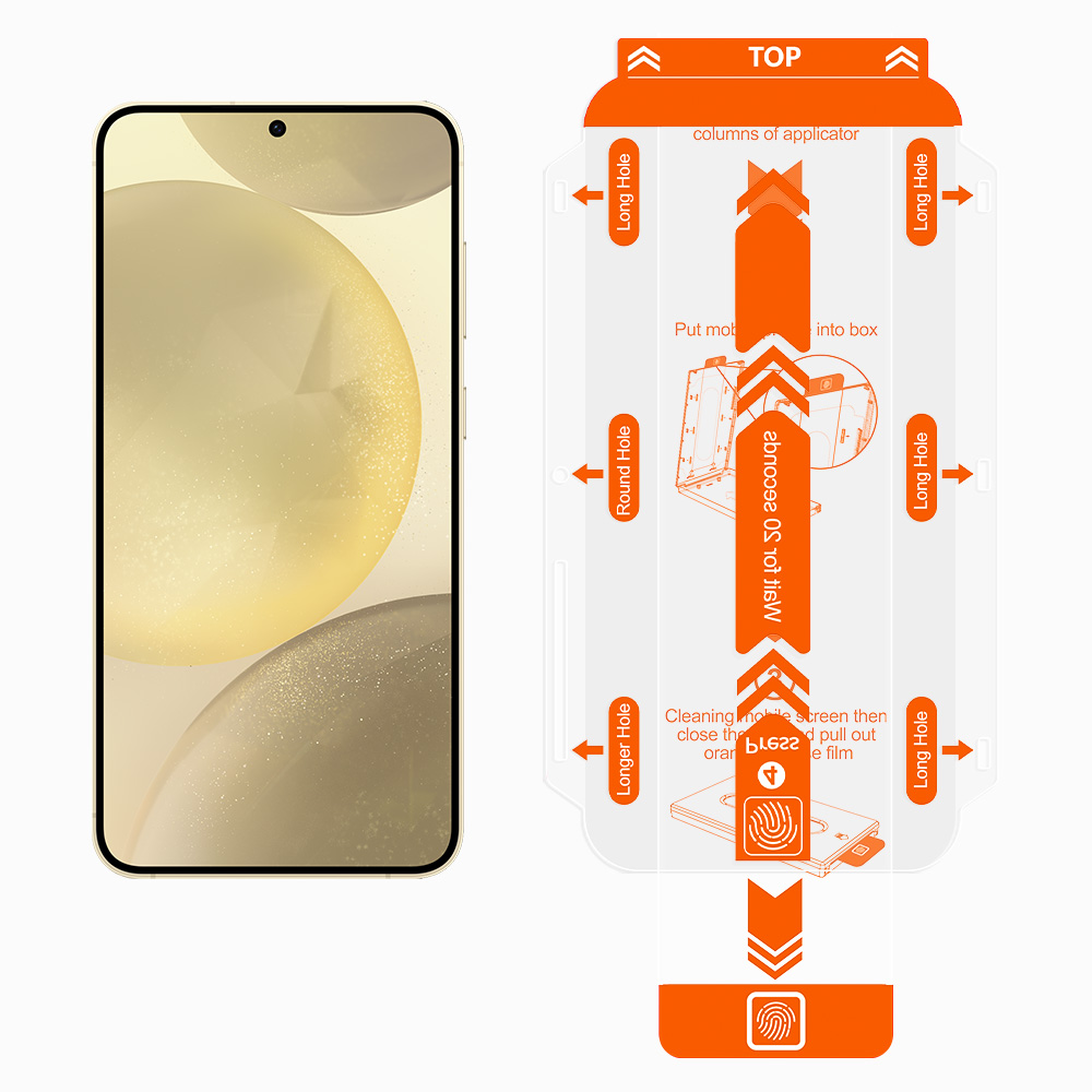 Galaxy S24 Screen Protector with Easy-install Box product details